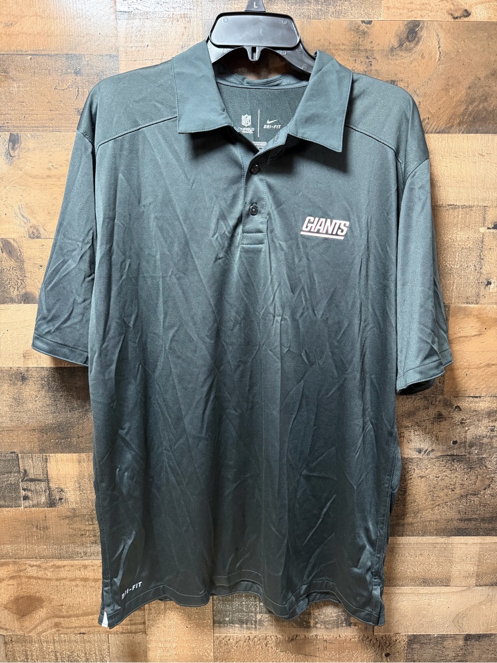 Nike New York Giants NFL On Field Dri-FIT Polo Shirt Men L Gray 537404-060